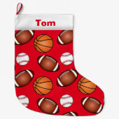 Basketball Baseball Football  Grote Kerstsok (Voorkant)