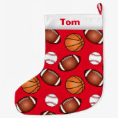 Basketball Baseball Football  Grote Kerstsok (Achterkant)