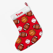 Basketball Baseball Football  Grote Kerstsok (Achterkant (Hangend))