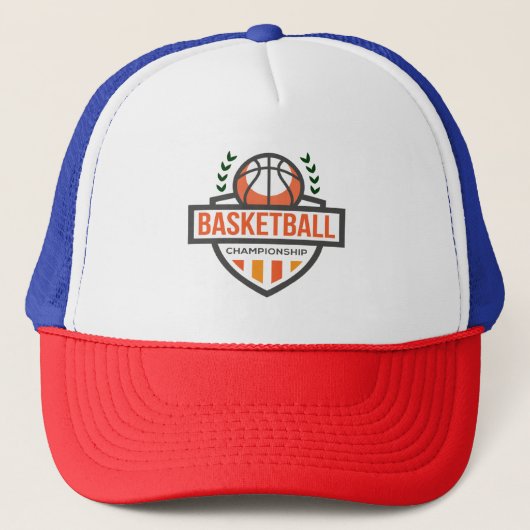Basketball-basketbal-grappig Trucker Pet (Voorkant)