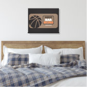 BASKETBALL Bat Bar Mitzvah Sign-In Memory Board Canvas Afdruk (Insitu (Slaapkamer))