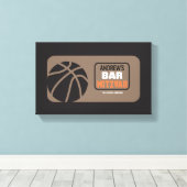 BASKETBALL Bat Bar Mitzvah Sign-In Memory Board Canvas Afdruk (Insitu (Houten vloer))