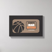 BASKETBALL Bat Bar Mitzvah Sign-In Memory Board Canvas Afdruk (Voorkant)