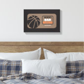 BASKETBALL Bat Bar Mitzvah Sign-In Memory Board Canvas Afdruk (Insitu (Slaapkamer))