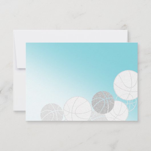 Basketball Bat Mitzvah Response RSVP Kaartje (Achterkant)