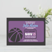 BASKETBALL Bat Mitzvah Uitnodiging (Staand voorkant)