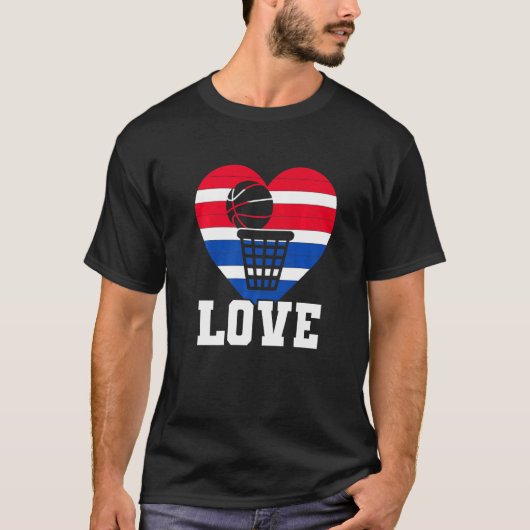 Basketball Bazel Love Heart Passion Game T-shirt (Voorkant)
