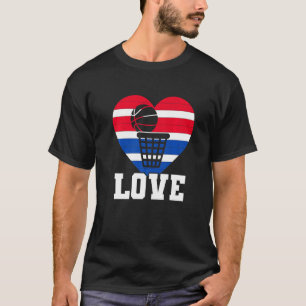 Basketball Bazel Love Heart Passion Game T-shirt