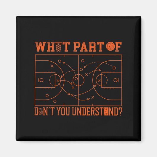Basketball Bball What Part Of Don't You Understand Magneet (Voorkant)
