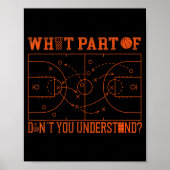 Basketball Bball What Part Of Don't You Understand Poster (Voorkant)