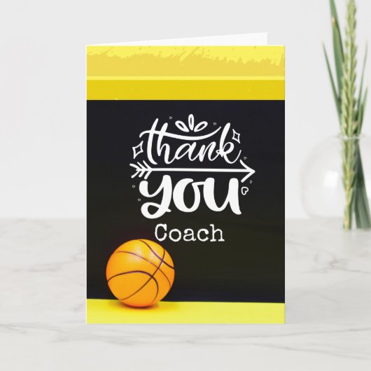 Basketball bedankt coach kaart (Voorkant)