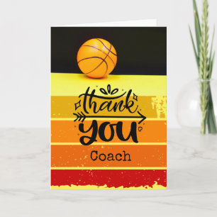 Basketball bedankt coach kaart