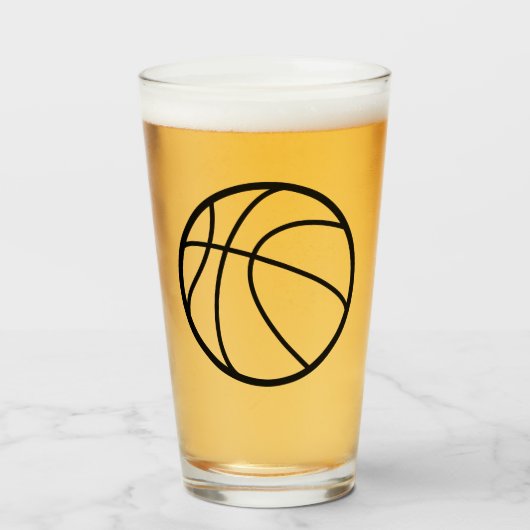 Basketball Beer Glass Glas (Voorkant gevuld)