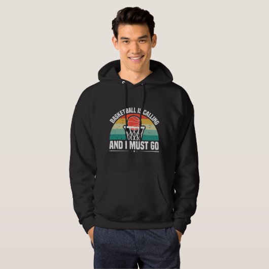 Basketball belt en ik moet gaan hoodie (Voorkant volledig)