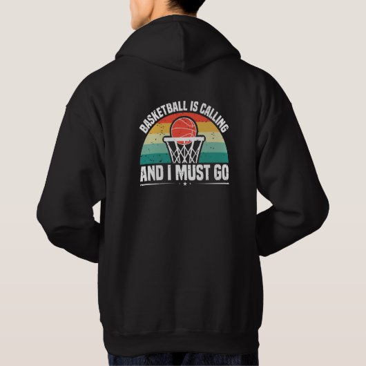 Basketball belt en ik moet gaan hoodie (Achterkant)