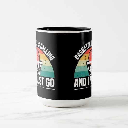Basketball belt en ik moet gaan tweekleurige koffiemok (Center)