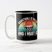 Basketball belt en ik moet gaan tweekleurige koffiemok (Links)