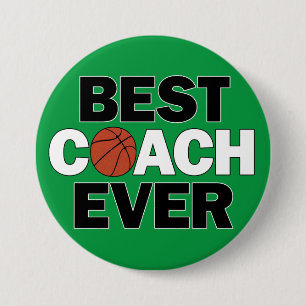 Basketball BESTE COACH EVER Sportteam Coaches Ronde Button 7,6 Cm