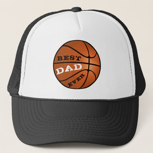 Basketball Beste vader op de Dag van Moderne Vader Trucker Pet (Voorkant)