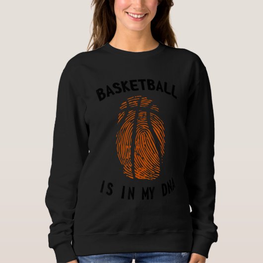 Basketball bevindt zich in mijn DNA Basketball fin Trui (Voorkant)