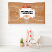 Basketball Birthday Banner backdrop (Insitu)