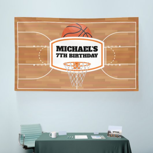 Basketball Birthday Banner backdrop (Beurs)