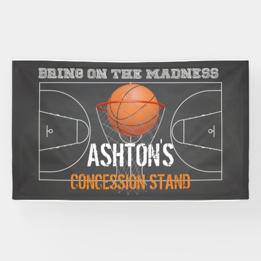 Basketball Birthday, Basketball-thema, Birthday  Spandoek (Horizontaal)