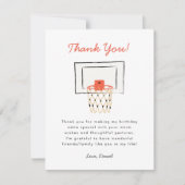 Basketball Birthday Bedankkaart (Voorkant)