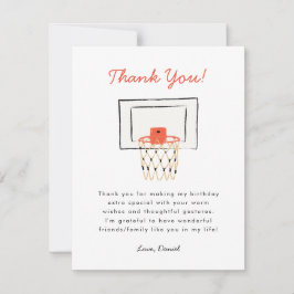 Basketball Birthday Bedankkaart