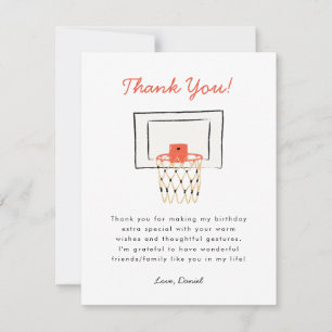 Basketball Birthday Bedankkaart