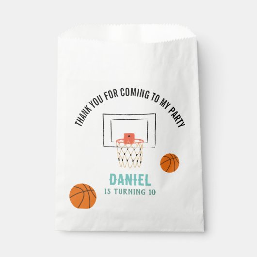 Basketball Birthday Bedankzakje (Voorkant)