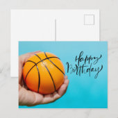 Basketball Birthday Briefkaart (Voorkant / Achterkant)