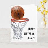 BASKETBALL BIRTHDAY CARDS KAART (Gele Bloem)