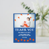 Basketball Birthday Foto: Dank u wel Briefkaart (Staand voorkant)