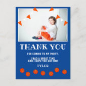 Basketball Birthday Foto: Dank u wel Briefkaart (Voorkant)