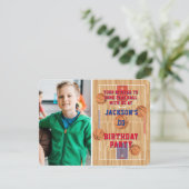 Basketball Birthday-foto Kaart (Staand voorkant)
