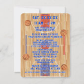 Basketball Birthday-foto Kaart (Achterkant)