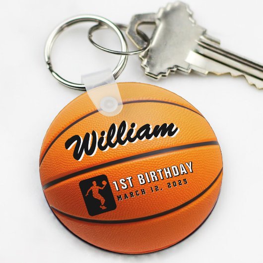 Basketball Birthday-foto Sleutelhanger
