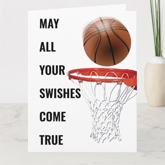 Basketball Birthday Funny Kaart (Voorkant)