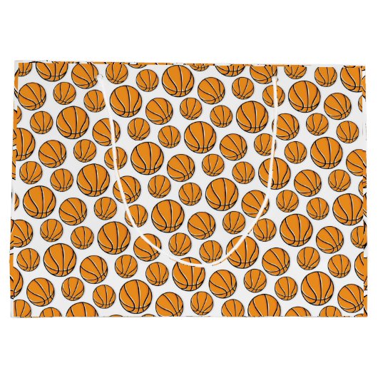 Basketball Birthday Gift Bag Groot Cadeauzakje (Achterkant)