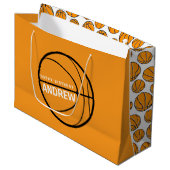 Basketball Birthday Gift Bag Groot Cadeauzakje (Voorkant Gekanteld)