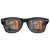 Basketball Birthday Gift, Basketball Girl Player Retro Zonnebril (Voorkant)