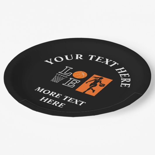 Basketball Birthday Gift, Basketball Player Papieren Bordje (Gekanteld)