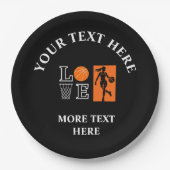 Basketball Birthday Gift, Basketball Player Papieren Bordje (Voorkant)