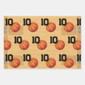 Basketball Birthday Inpakpapier Vel (Voorkant)