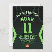 Basketball Birthday Invitation Kaart (Voorkant)