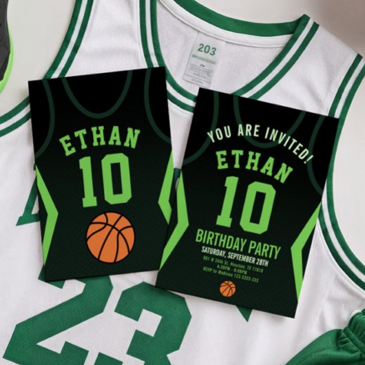 Basketball Birthday Invitation Kaart