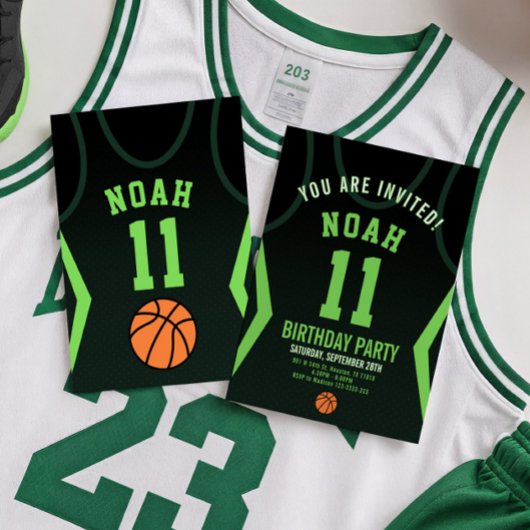 Basketball Birthday Invitation Kaart