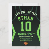 Basketball Birthday Invitation Kaart (Voorkant)