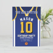  Basketball Birthday Invite  Kaart (Staand voorkant)